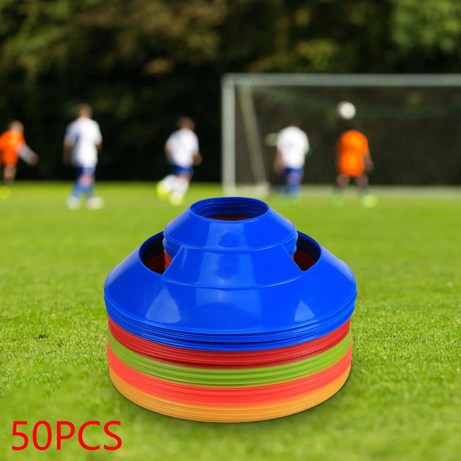 

50x Soccer Disc Cones Agility Soccer Training Football Field Marking Cross