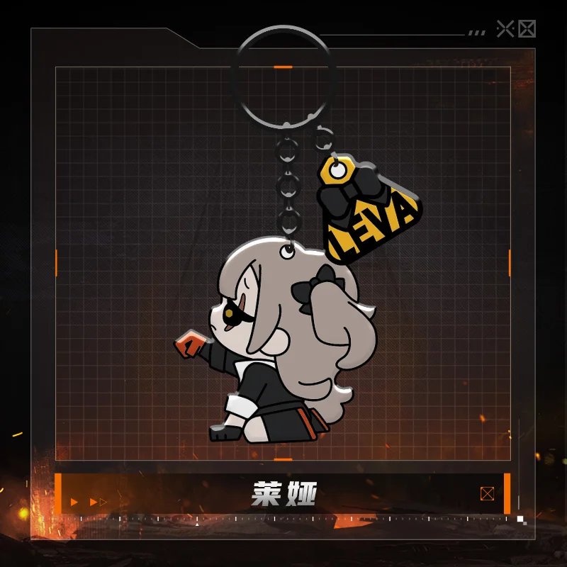 Girls Frontline 2 Exilium Q Version Character Chibi Metal Keychain Backpack Charm Official Game Merchandise Collectible Gift