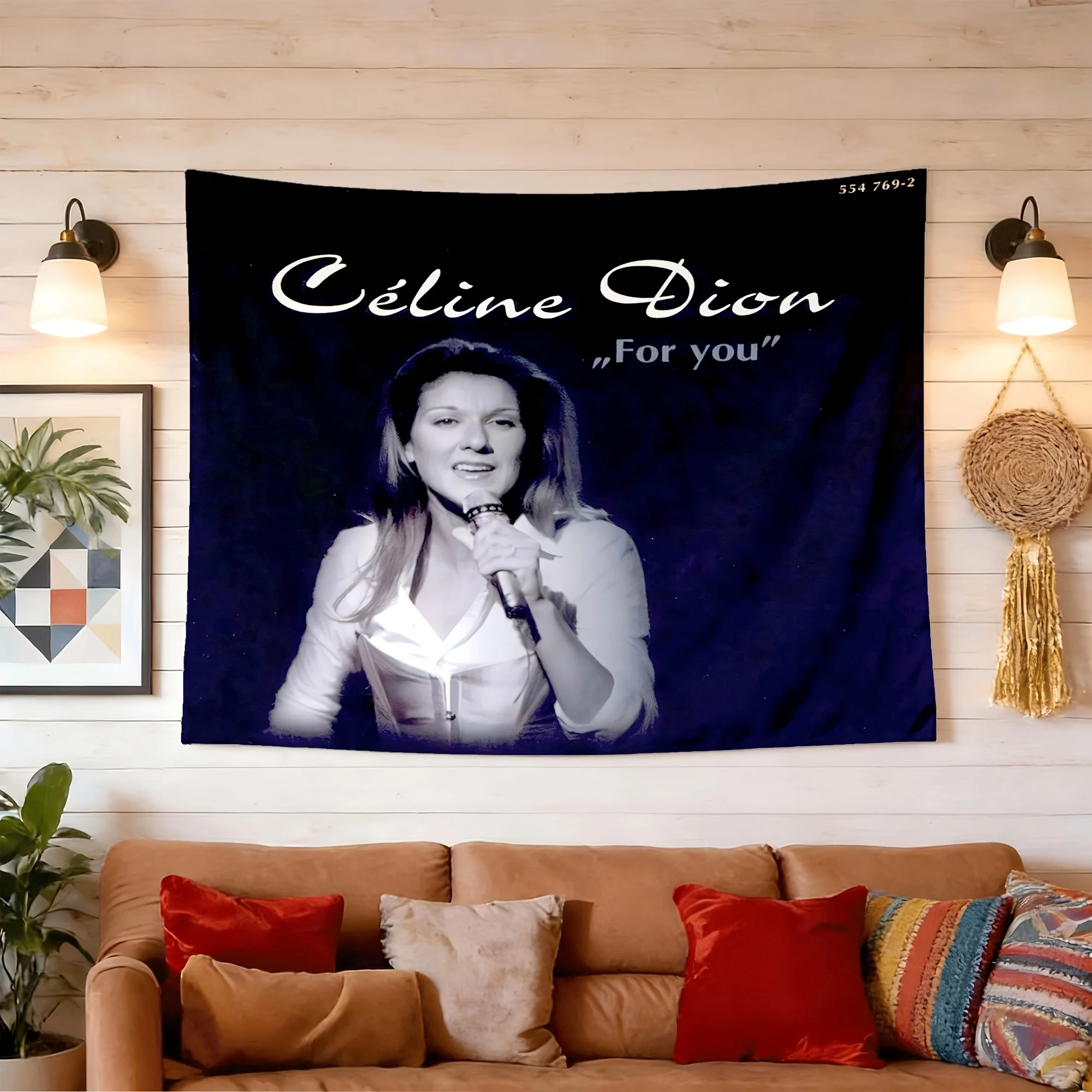 Dion Peach Skin Velvet Wall Tapestry | Ideal for Bedroom, Living Room, Party Decor, No Electricity Needed, Polyester Fabric