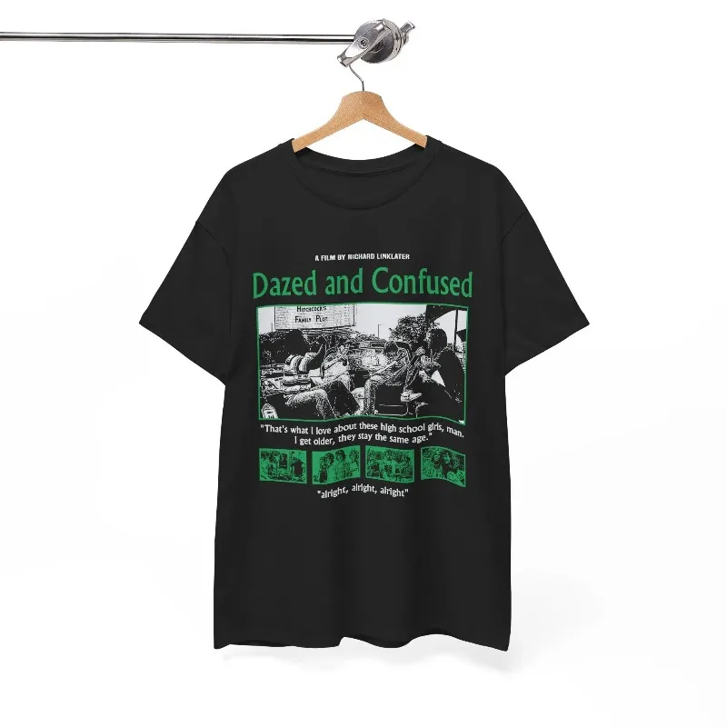 Dazed and Confused 1993 Film T-Shirt, Richard Linklater Cult Classic Movie Graphic Tee Four season popular unisex cotton T-shirt