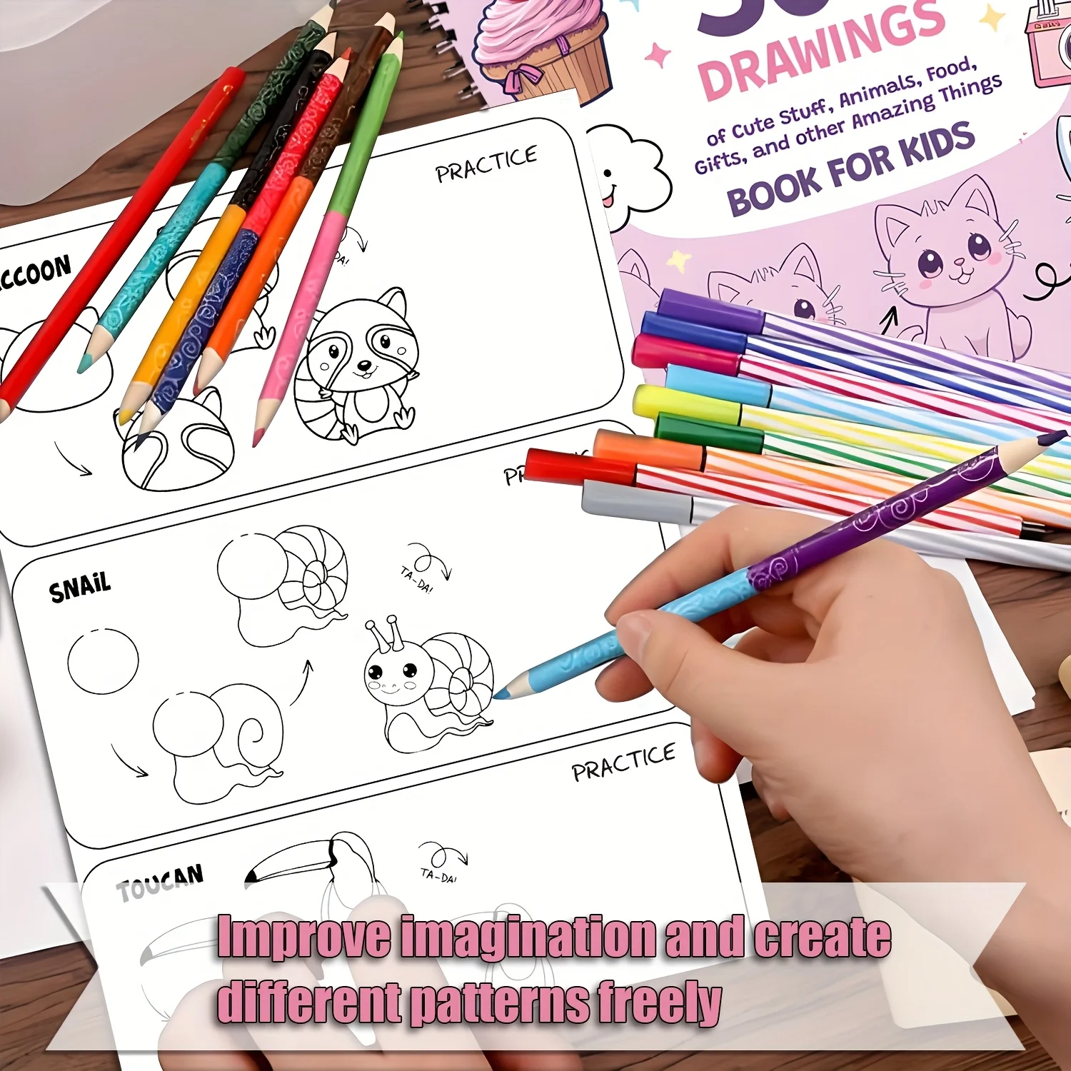 How To Draw Anything for Painting Enthusiasts - 300 Cute Step-by-Step Drawings of Adorable Animals, Food, Gifts Book