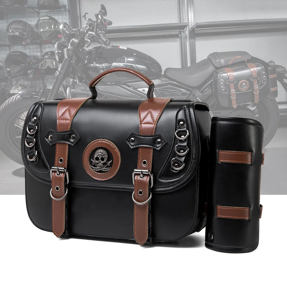 Motorcycle Europe and the United States retro motorcycle side bag Harley Taiko cruise modified rider side box side bag