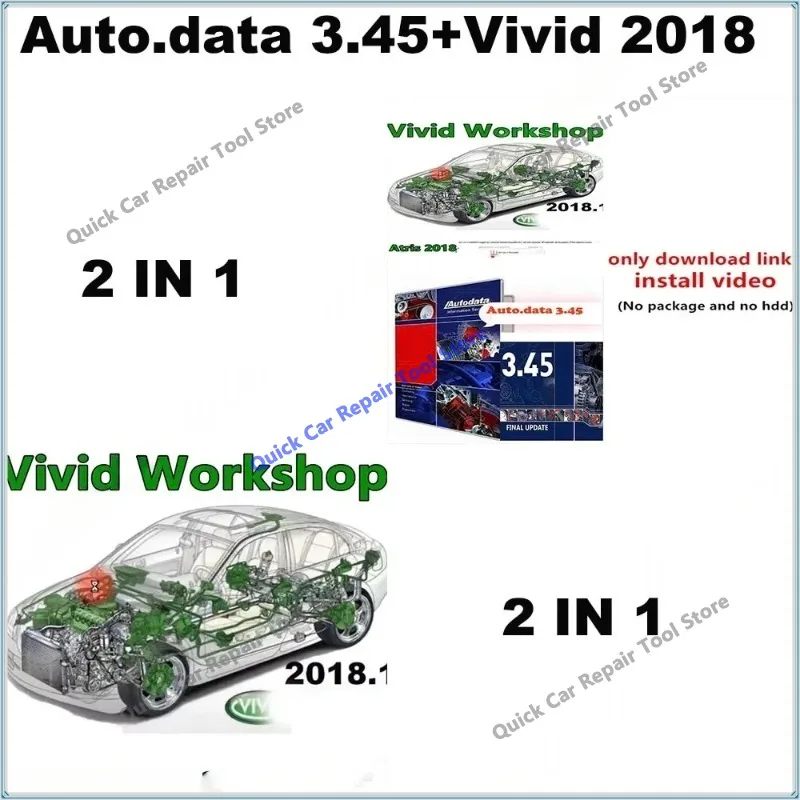 Último escáner OBD2 Autodata 3.45 con datos de diagramas de cableado + datos de taller Vivid 2018 del software Atris-Stakis Tech