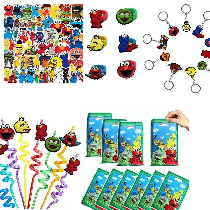 Artículos de Decoración para Fiestas de Dibujos Animados, Tema de Barrio Sésamo, Bolsas de Regalo, Relleno de Piñata, Regalos de Cumpleaños para Niños