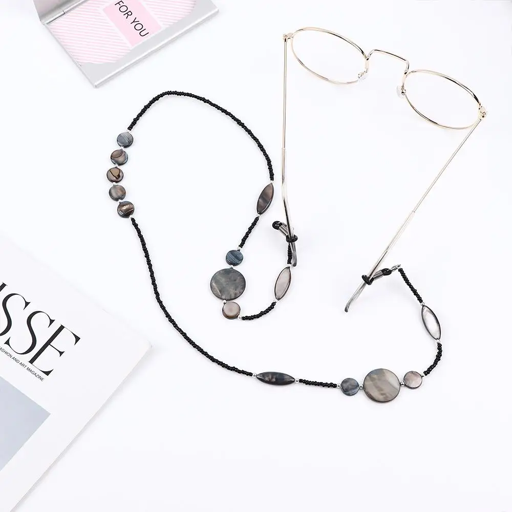 Fashion Glass Beads Cords Shell Beads Sunglasses Chain Beaded Eyeglass Lanyard Eyewear Retainer Glasses Chain