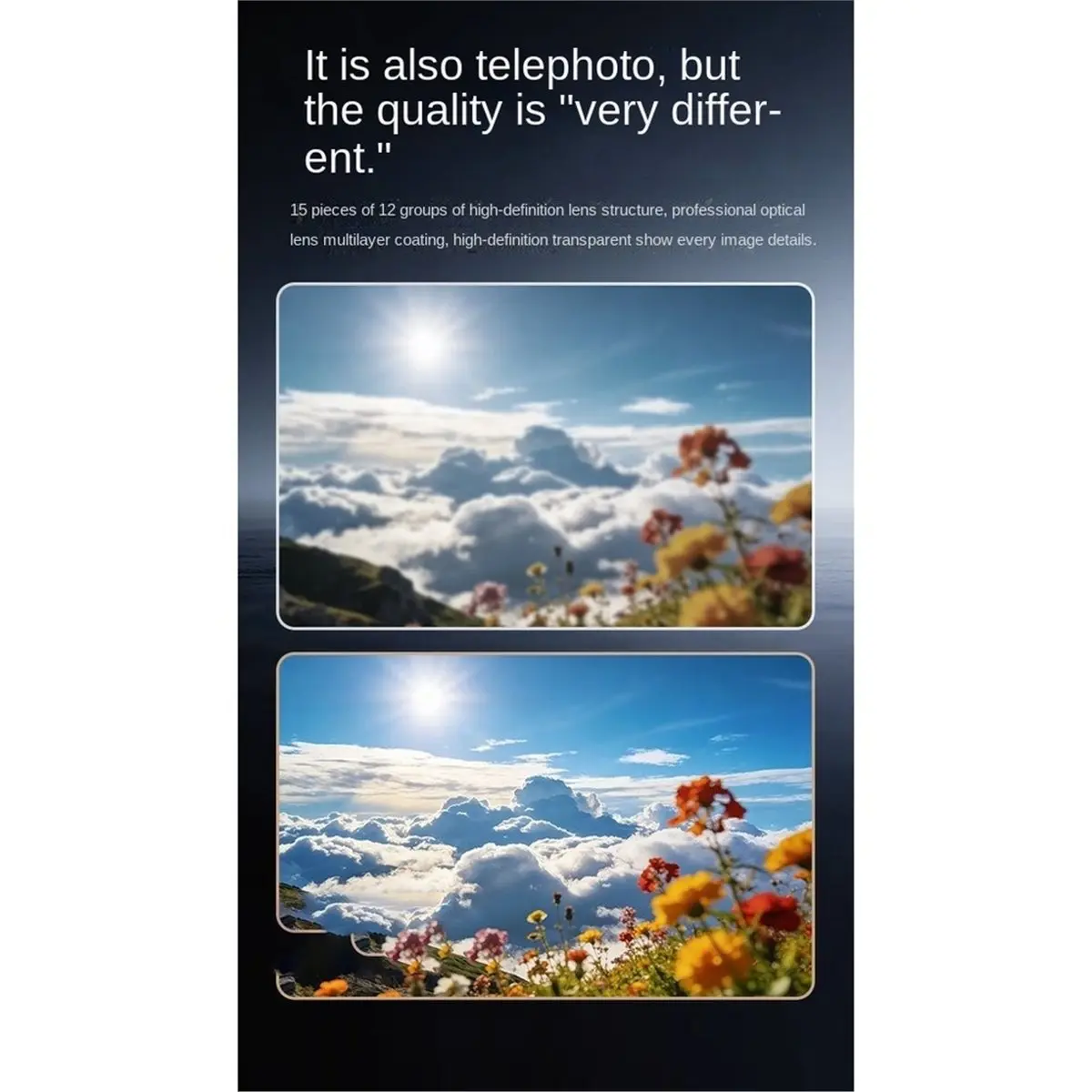 7X Telephoto Lens for Action 5Pro/4 HD Landscape Portrait Photography for Vlog Concert Photography Accessories, 1PC