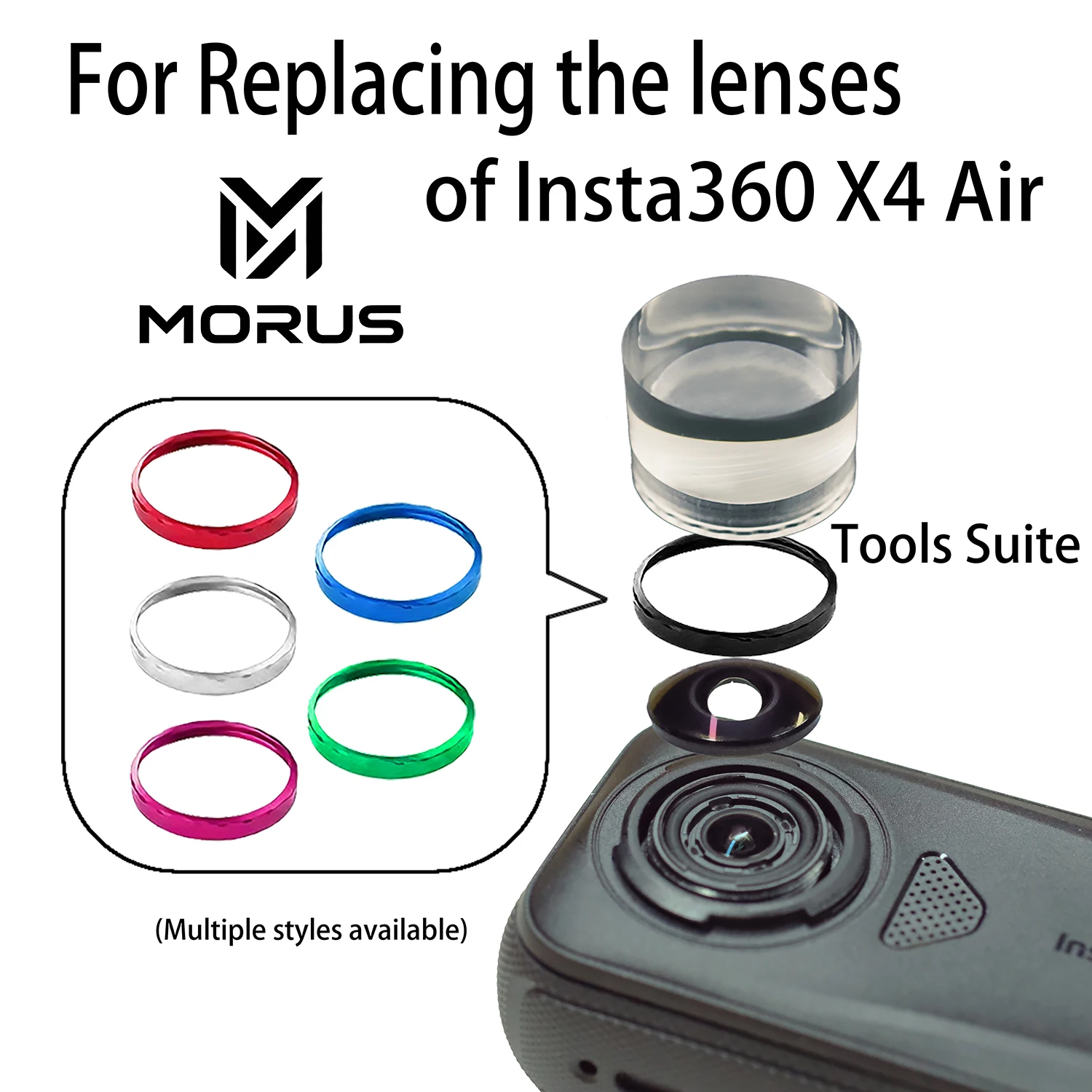Shadow Stoneinsta360 X4 Air Austauschbares Linsenset HD Optische Ersatzlinsen – Detail 1