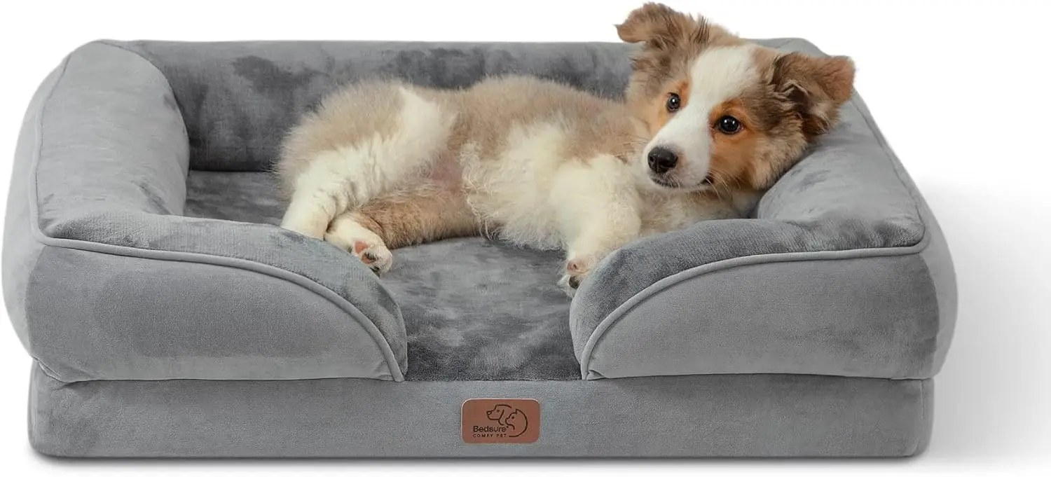 

Medium Orthopedic Dog Bed - Waterproof, Washable, Non-Skid Bottom for Comfort and Support, Grey, 28"