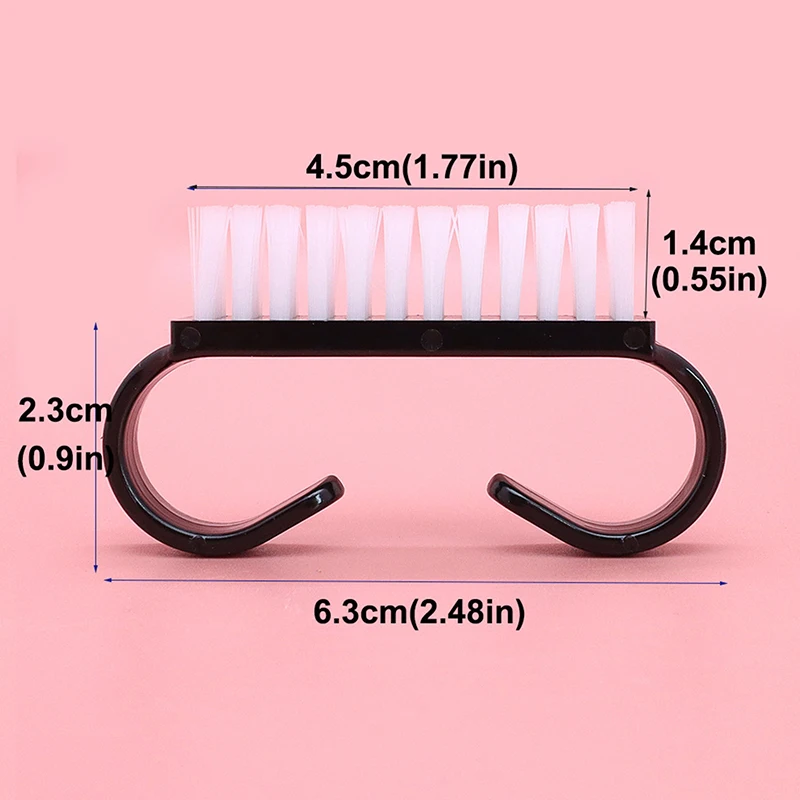 Escova de Limpeza de Unhas Profissional: Plástico Macio para Remover Pó, Cuidado com as Mãos, Ferramenta para Manicure e Pedicure com Gel UV, Escova de Maquiagem para Esfoliação