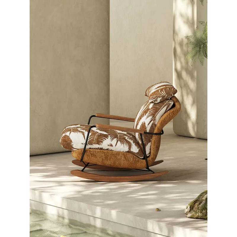 Italian rocking chair light luxury modern simple home lazy recliner