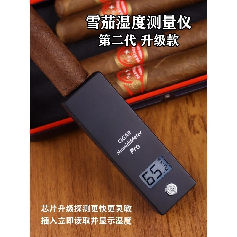 Probe‑Type Cigar Humidity Tester, Internal Humidity Testing Tool, Humidity Meter for Cigar Maintenance