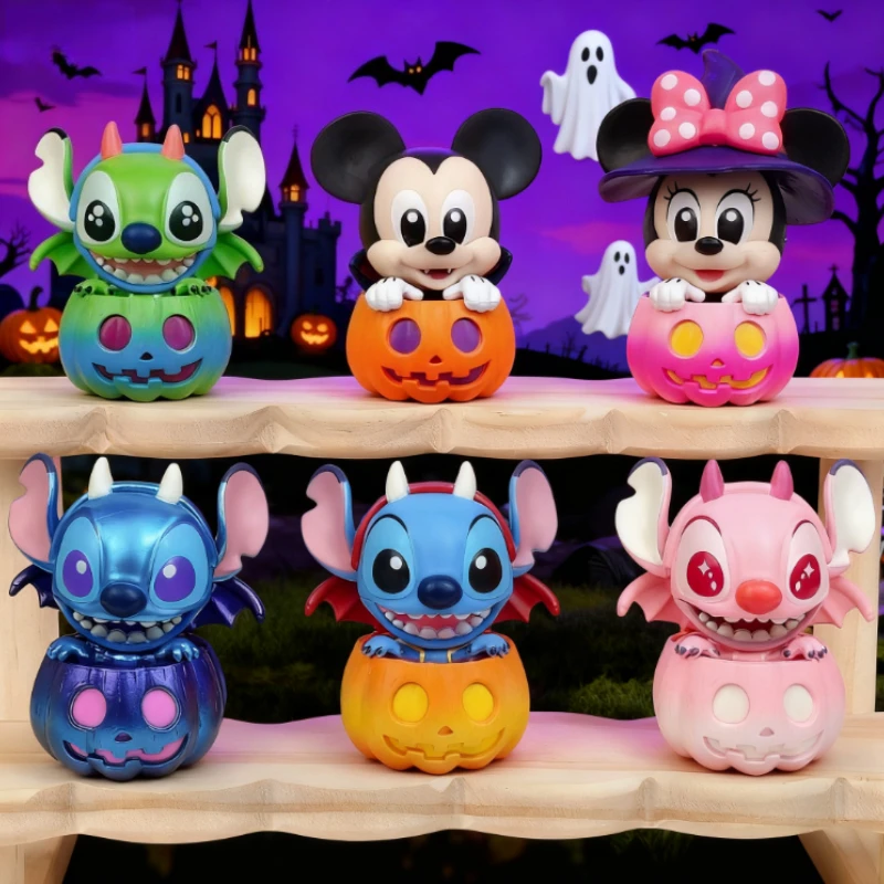 

2025 Disney Mickey Mouse and Friends Pumpkin Series Trendy Blind Box Characters Halloween Dress up Doll Decoration Toy Gifts