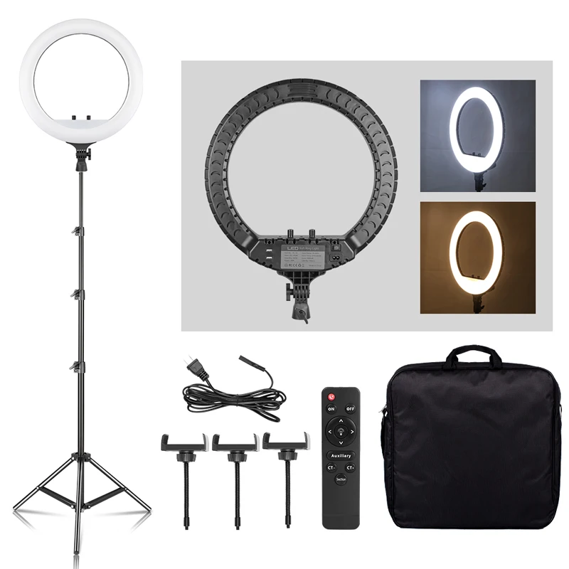 18 Inch Ring Light 480pcs led beads Dimmable 6500K LED Lamp With Tripod Studio Photo Lamp For Photography Makeup YouTube Live