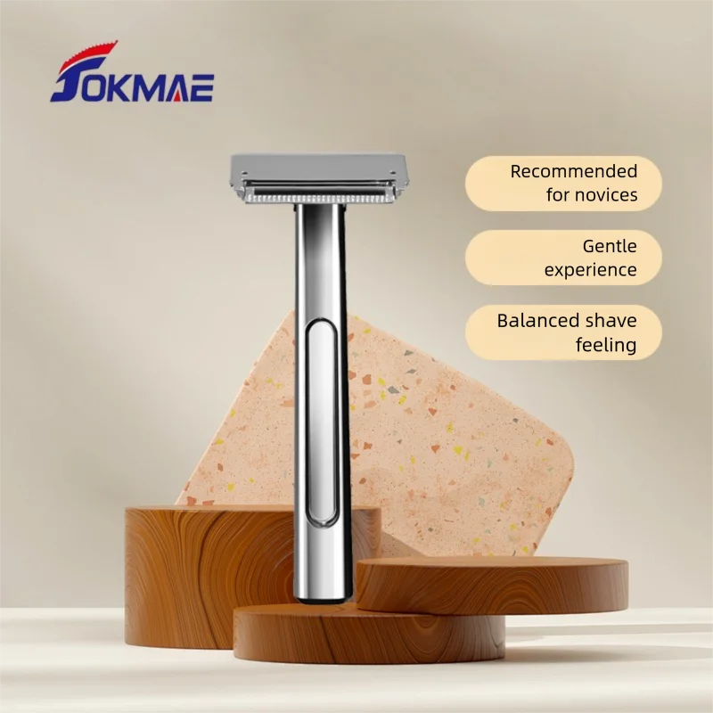 

JOKMAE Suspended Blade Thickness Chrome Double-edged Safety Razor Half Blade Shaver Gift Box For Male Metal Handle Shaving Razor