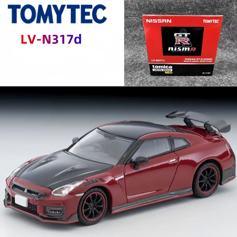 TAKARA TOMY TLV LV-N317d NISSAN GT-R NISMO Red and black alloy die-cast miniature model,adult decoration,boy toy,children's gift