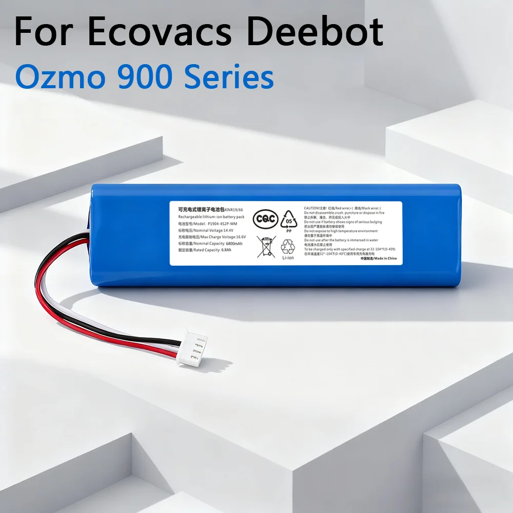 for Ecovacs Deebot Ozmo Series Replacement Battery 14.4V 5600mAh Li-ion with BMS Safe Protection Long Lasting Rechargeable Power