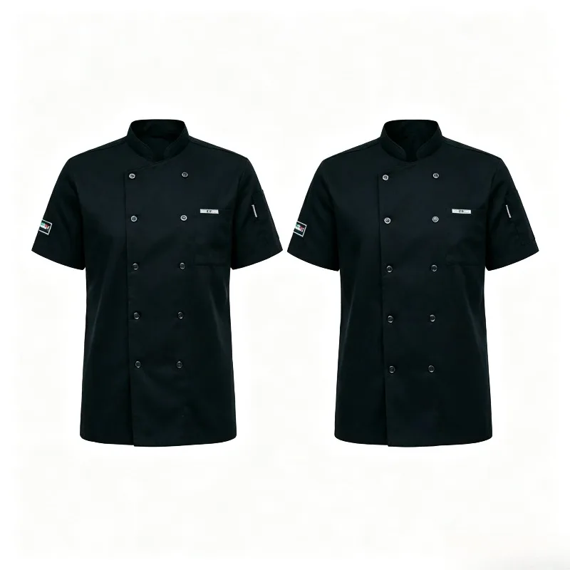 Chef's Work Clothes for Men and Women, Catering Restaurants, Schools, Canteens, Kitchens, Baking, Wear-resistant Workwear Tops