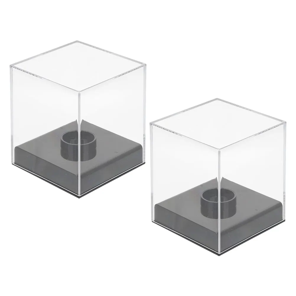 

2pcs Acrylic Storage Box 10x10x11cm High Transparency Display Case for Collectibles Baseball Cap Stand Shoe Box