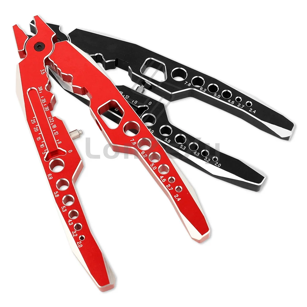 1PC RC Multi‑Function Shock Pliers Aluminum Alloy Hand Repair Tool For RC Car Truck Buggy Crawler Hobby Maintenance Black Red