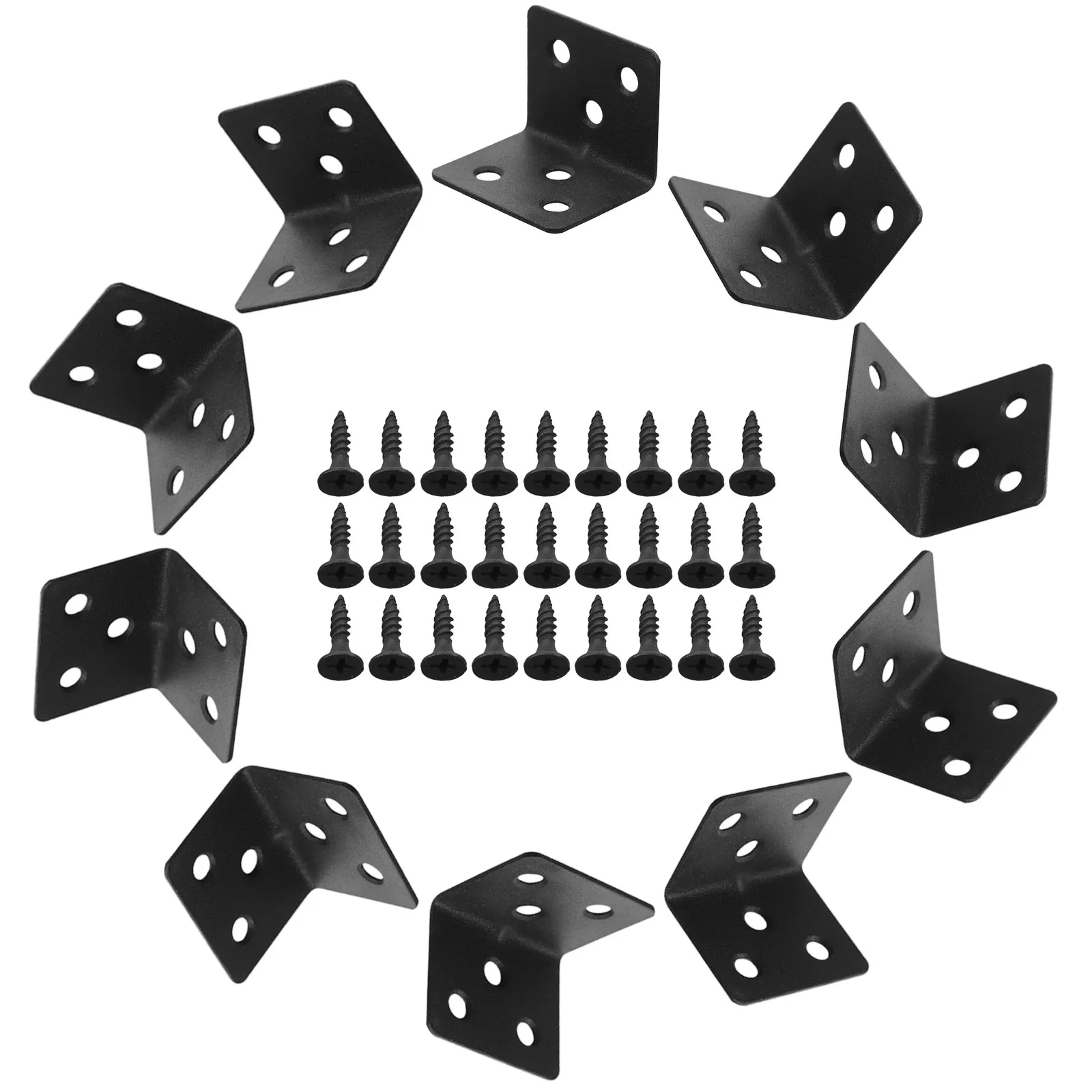 

10 шт. L-образных металлических кронштейнов под 90 градусов, усиленные, для столов, стульев, шкафов, столешниц, опор для деревянных перегородок