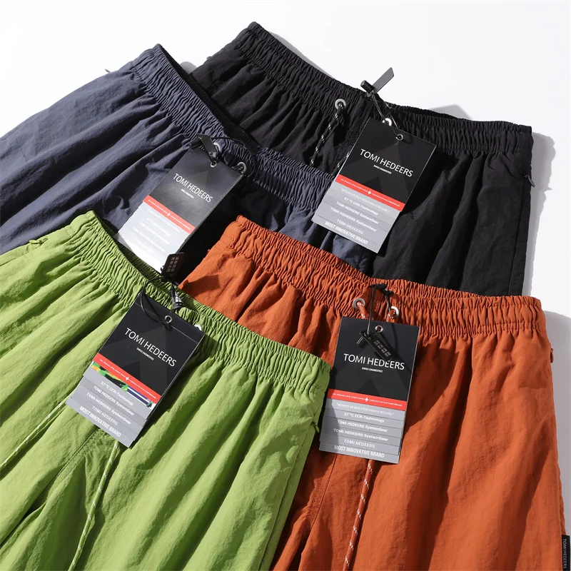 

Outdoor High-End Line Lightweight Foldable Men's Summer Trousers orts Faionable Ci Sle Loose Fit Casual Pants