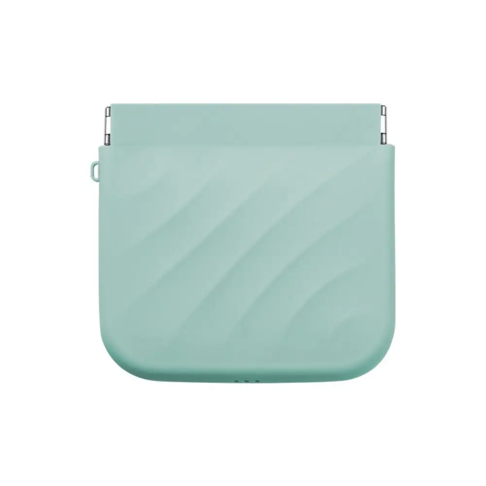 

Portable Silicone Mini Cosmetic Bag Storage Bag Travel Supplies Coin Purse Earphone Bag Self-closing Leaf Spring Bag Travel