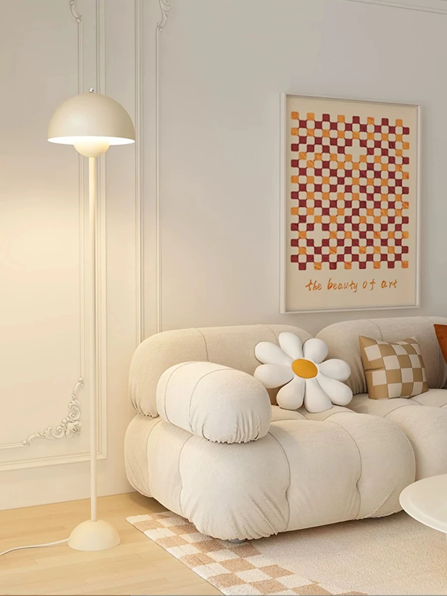 Minimalist Cream-Style Floor Lamp | Ambient Lighting for Bedroom, Kids' Room, Bedside & Desk