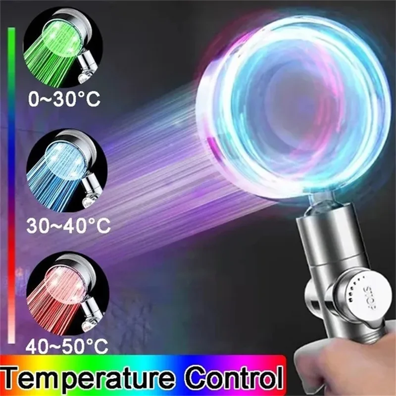 7 Colors LED Shower Head Shower Automatic Rgb Temperature Control Water Saving Shower Filter High Pressure Shower Head