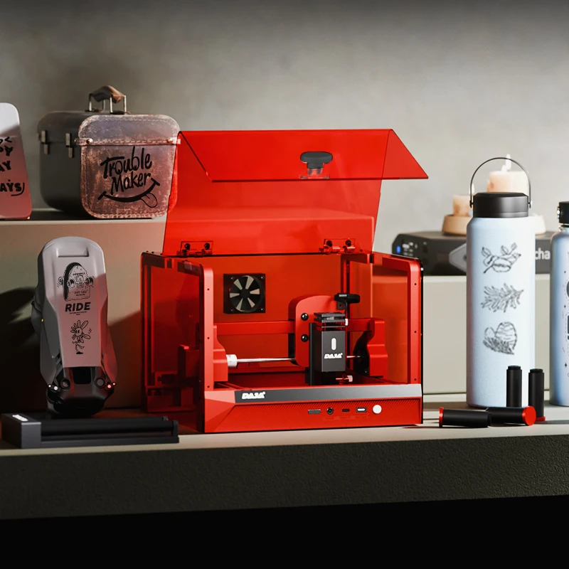 DZ Laser Engraver 5W 10W for DIY Wood Bamboo Engraving Metal Plastic Leather High Precision Portable Machine Red Blue Light