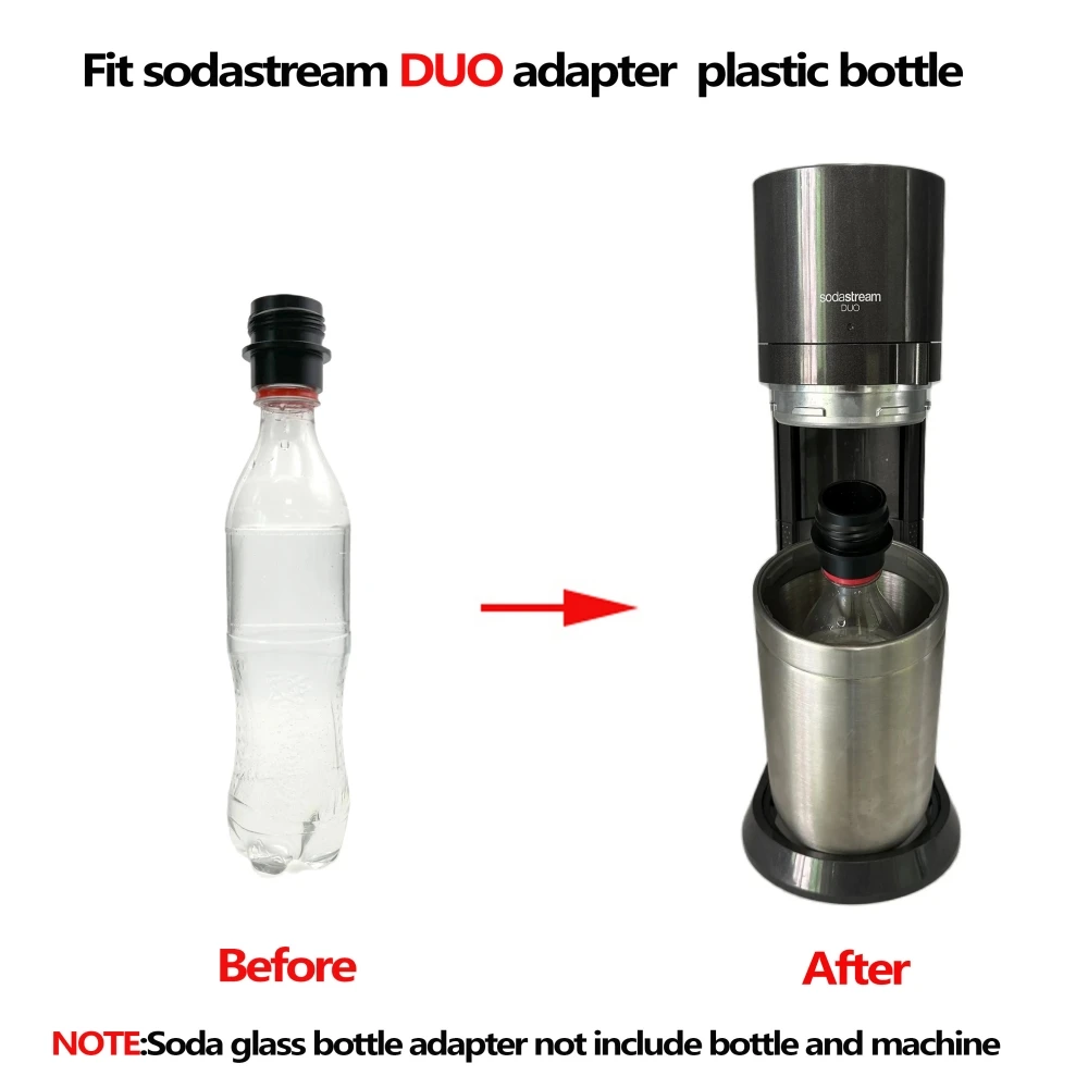 Flaschenadapter für 28-Gauge-PET-Blasenflasche, kompatibel mit SodaStream-Maschine Fizzi DUO Terra Art Gaia A200 G100
