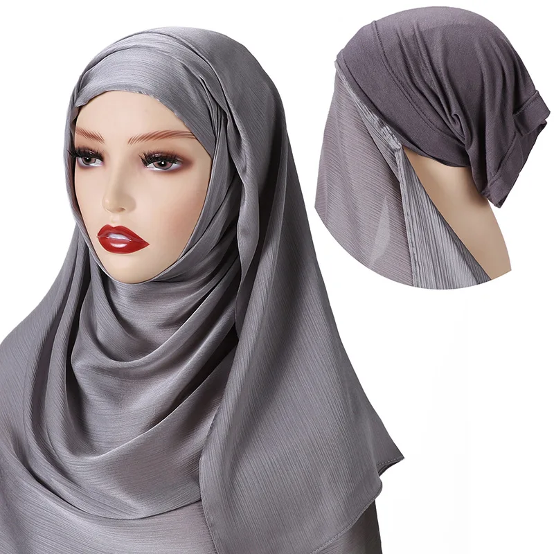 One Piece Easy Slip On Practical And Comfortable Handmade Muberra Instant Super Head Hijab Premium Quality Scarves For Women