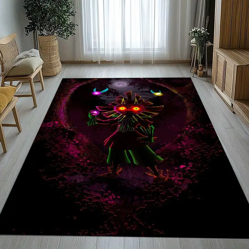Classic Game Z-Zelda Hylian Crest Link Non-Slip Large Area Rug for Living Room,Bedroom Playroom Carpet Mat for Sofa,Home Decor