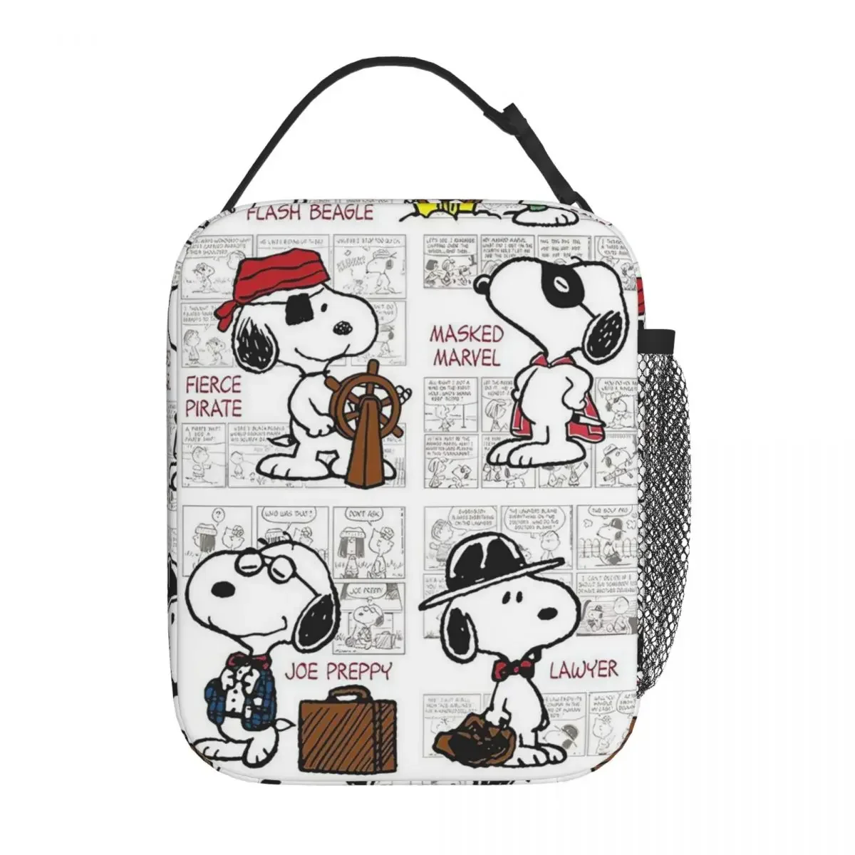 Peanuts Snoopy Cute Cartoon Insulated Lunch Bag Cooler Lunch Container Tote Lunch Box ad alta capacità borse per alimenti viaggi universitari