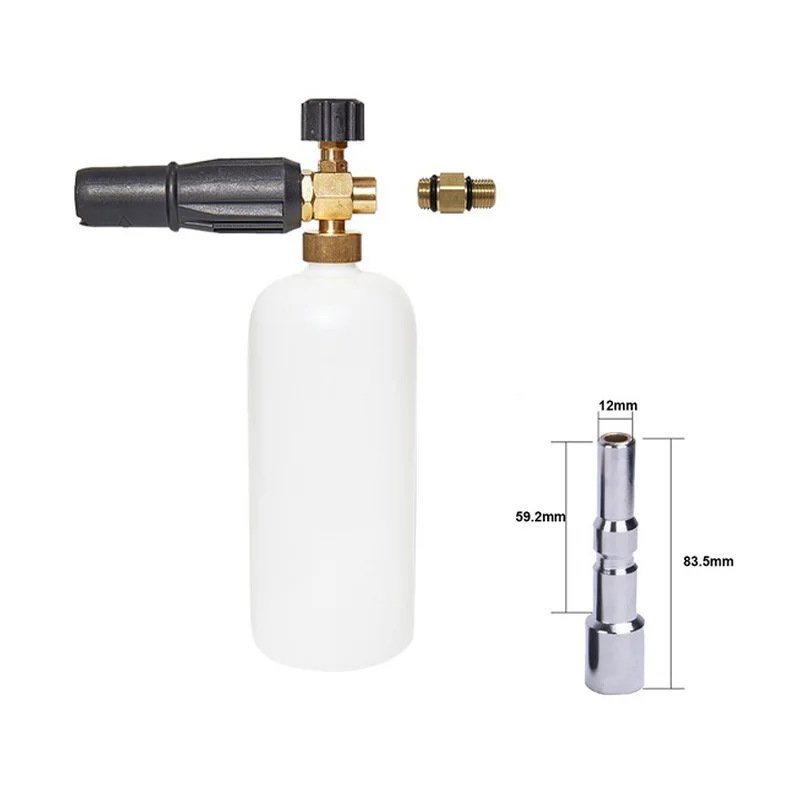 

1/4"Internal Foam Pot connector 200bar-2900PSI 2Pcs 83mm Adapter Assembly Brass For Nilfisk Kew Alto Quick Connect