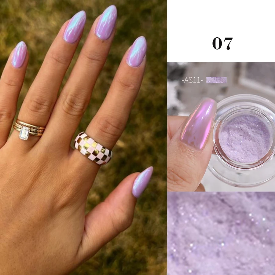 مسحوق أظافر فضي لامع من الشفق القطبي ، مسحوق أظافر ضوء القمر ، طلاء جل ، فرك اللؤلؤ ، إكسسوارات تزيين الأظافر ،