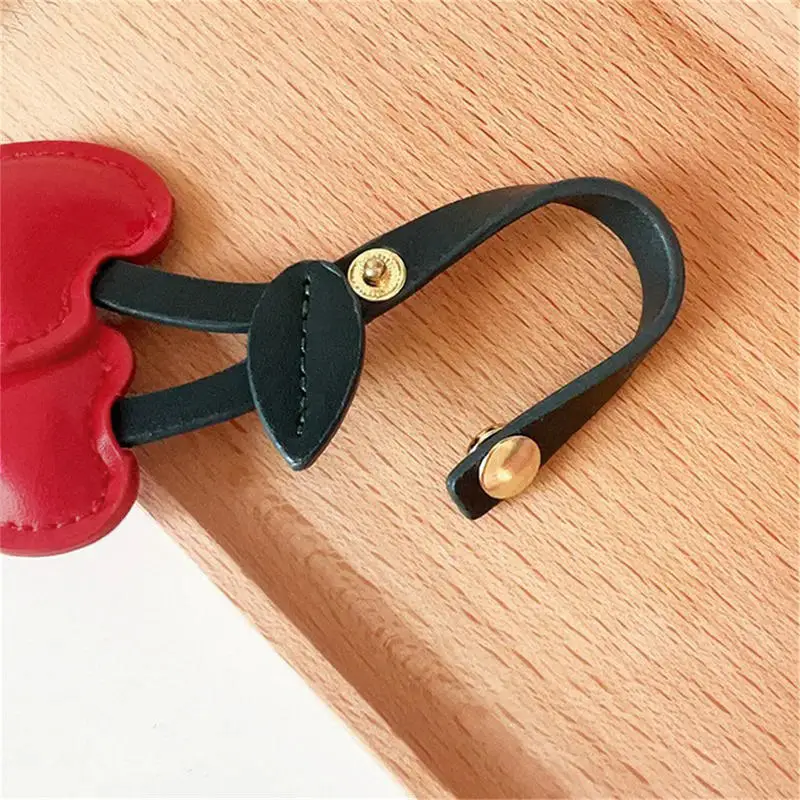 Women Keychain Cherry Pendant Chelsea Creative Bag Schoolbag Love Leather Bag Charm Accessories Vintage Versatile Bag Keychain