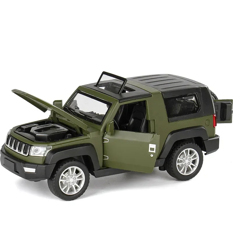 Simulation Alloy Car Model, Off-Road Vehicle, Tabletop Decoration, Micromodel Collection, Display Display, Peking BJ40 SUV, 1:32