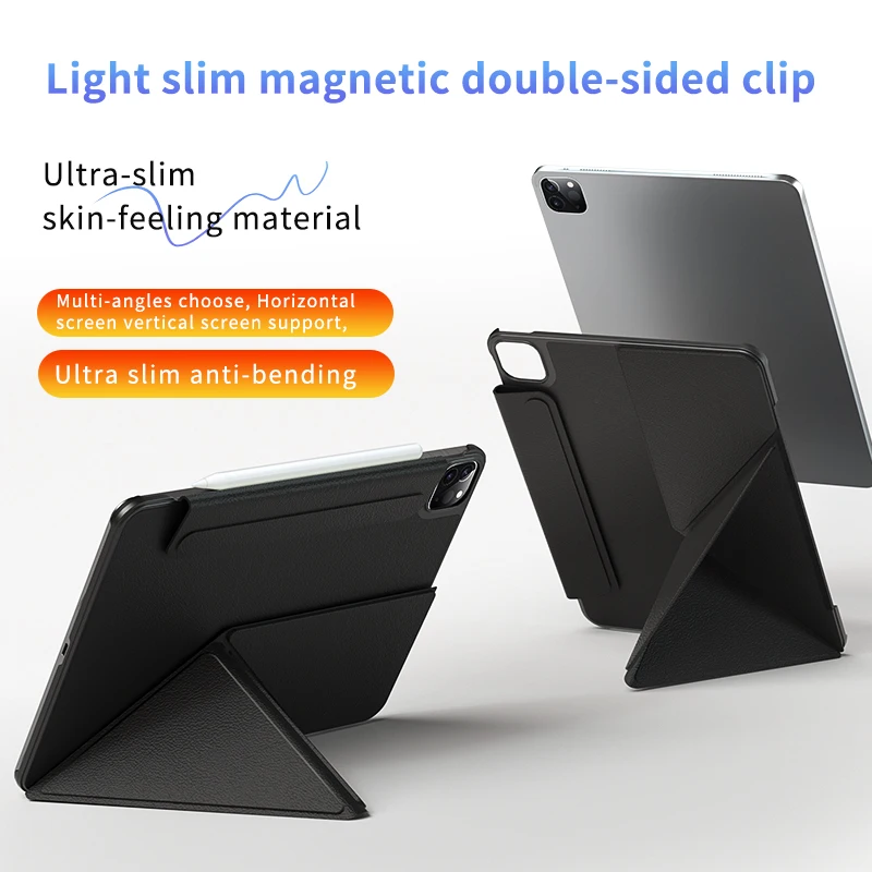 Imagem -02 - Capa Magnética Folio Stand para Ipad Ipad Pro 11 m4 Case Air 11 m2 Pro 12.9 Air 4th Generation Clamp 2023 13