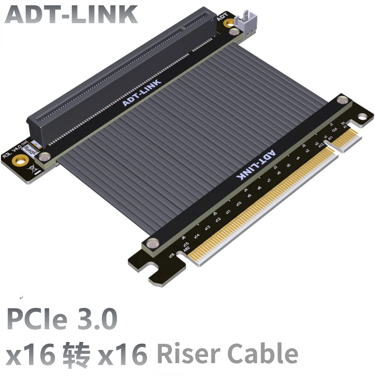 

ADT High Speed PCI Express 3.0 x16 Riser Extension Cable Vertical GPU Gaming PCI-e 16X Connector RTX GTX Video Cards ATX Chassis