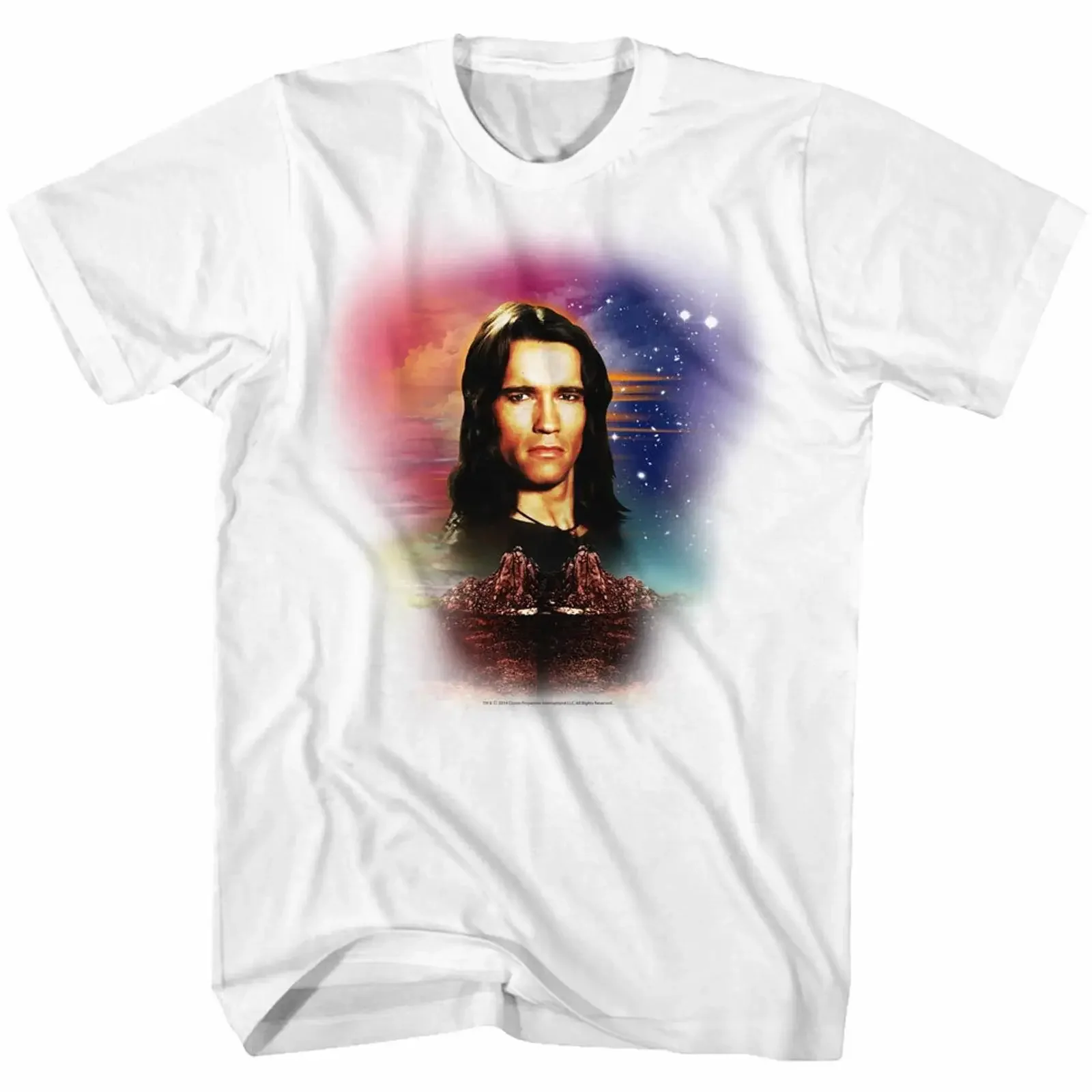Conan der Barbar Film Büste Sonnenuntergang Bergkette Herren T Shirt vintage Washed Unisex fashion designer clothes Versatile