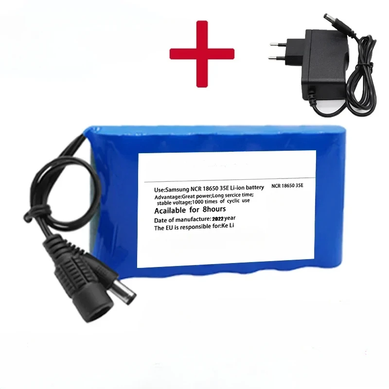 12V 20000mah Portable Super Battery Rechargeable Lithium Ion Battery Pack Capacity DC 12.6v 30Ah CCTV Cam Monitor