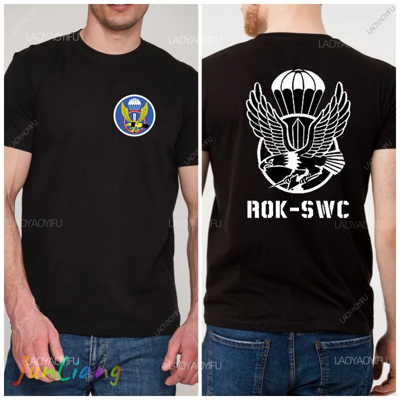 

Северная Корея РОК Спецназ Мужская футболка 100% хлопок Y2k Одежда Мужская одежда Рубашки Футболка с рисунком Оригинальные мужские футболки Гот