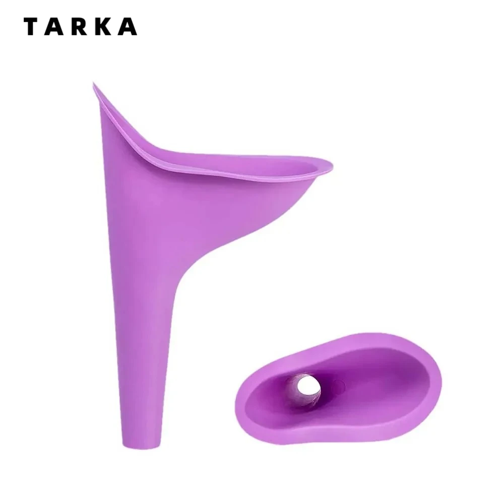 TARKA 캠핑 여성 소변기 야외 여행 서 소변기 깔때기 휴대용 여성 소변기 부드러운 실리콘 배뇨 장치 상자