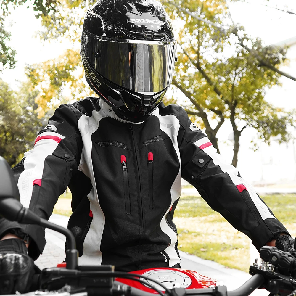 

Winter Warm Waterproof Motorbike Jacket Men Women Breathable CE Anti-fall Off-Road Coat Anti-fall Motorbike Riding Suit