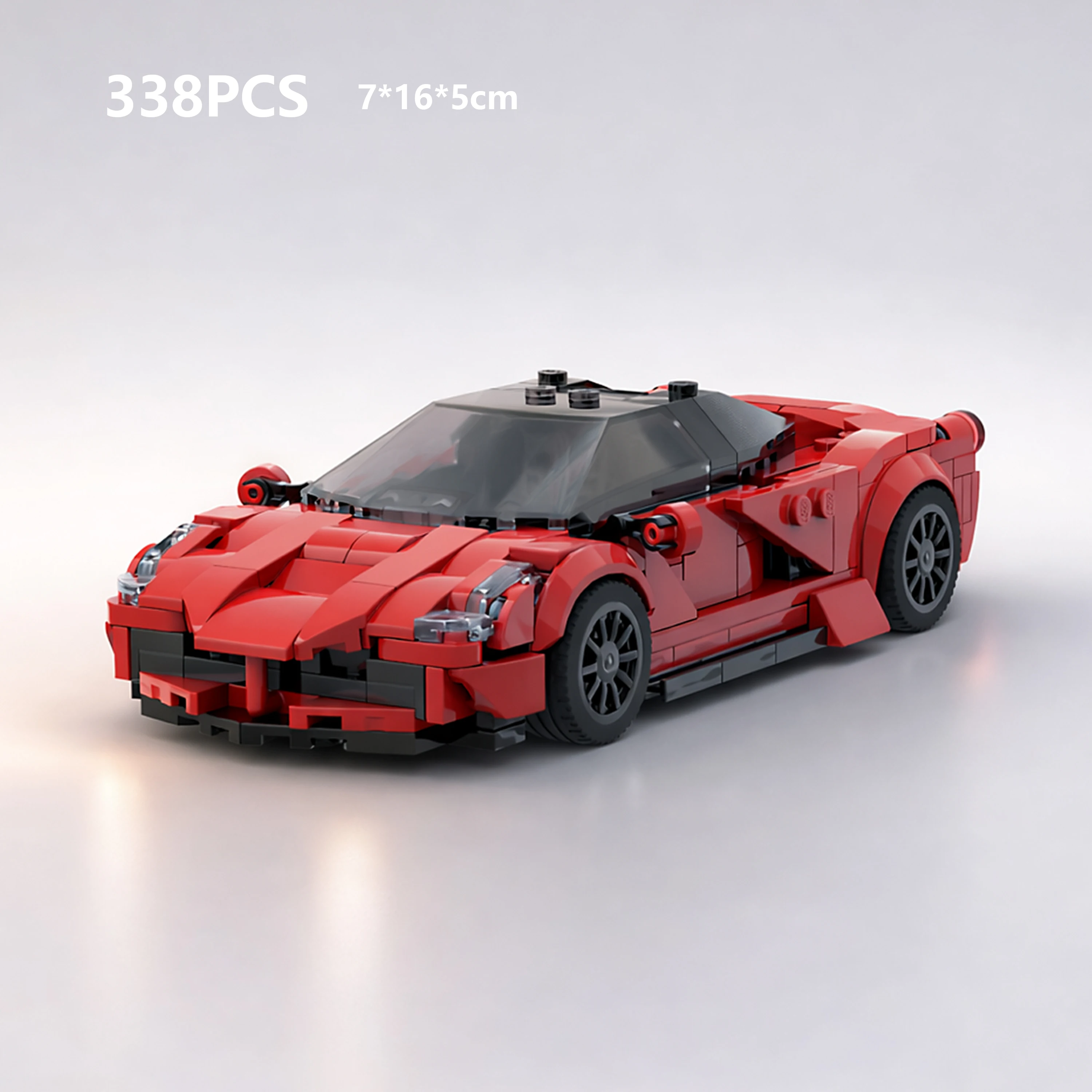 

MOC V2 Style Hypercar 338PCS 8 Stud Wide Small Bricks Building Blocks Model DIY Assembly Toy Gift
