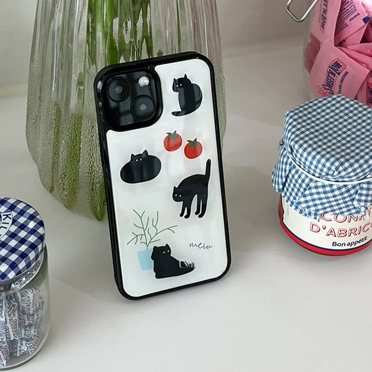 

Sweet Cool Bla And ato Soft ell Phone Case Full Cover for iPhone 6 pro Max 5 pro 7 pro 2 3 4 pro