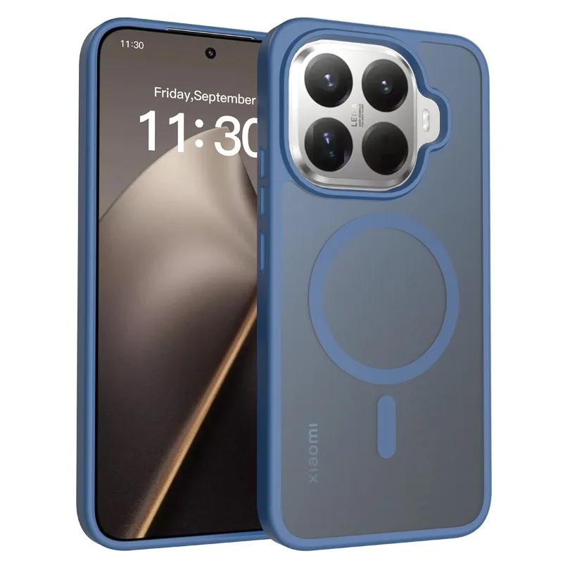 Magnetische, matte, stoßfeste Hülle für Xiaomi 17T Pro, Magsafe, kabelloses Laden, harte Acryl-Soft-Frame-Schutzhülle für Mi 15T 15TPro – Detail 11