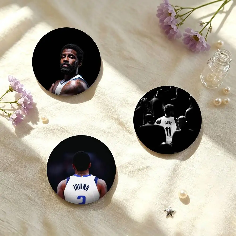 K-Kyrie Irving B-Basketball Athlete 25 32 44 58 75mm Badges Personalized Round Brooches Pins Accessory Gift