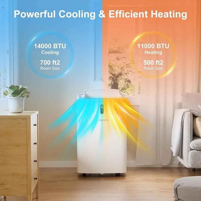 ROVSUN WiFi Enabled 10000 BTU Portable Air Conditioner with Heat, 4-in-1 Cooler, Heater, Dehumidifier, Fan, Room Mobile AC Unit
