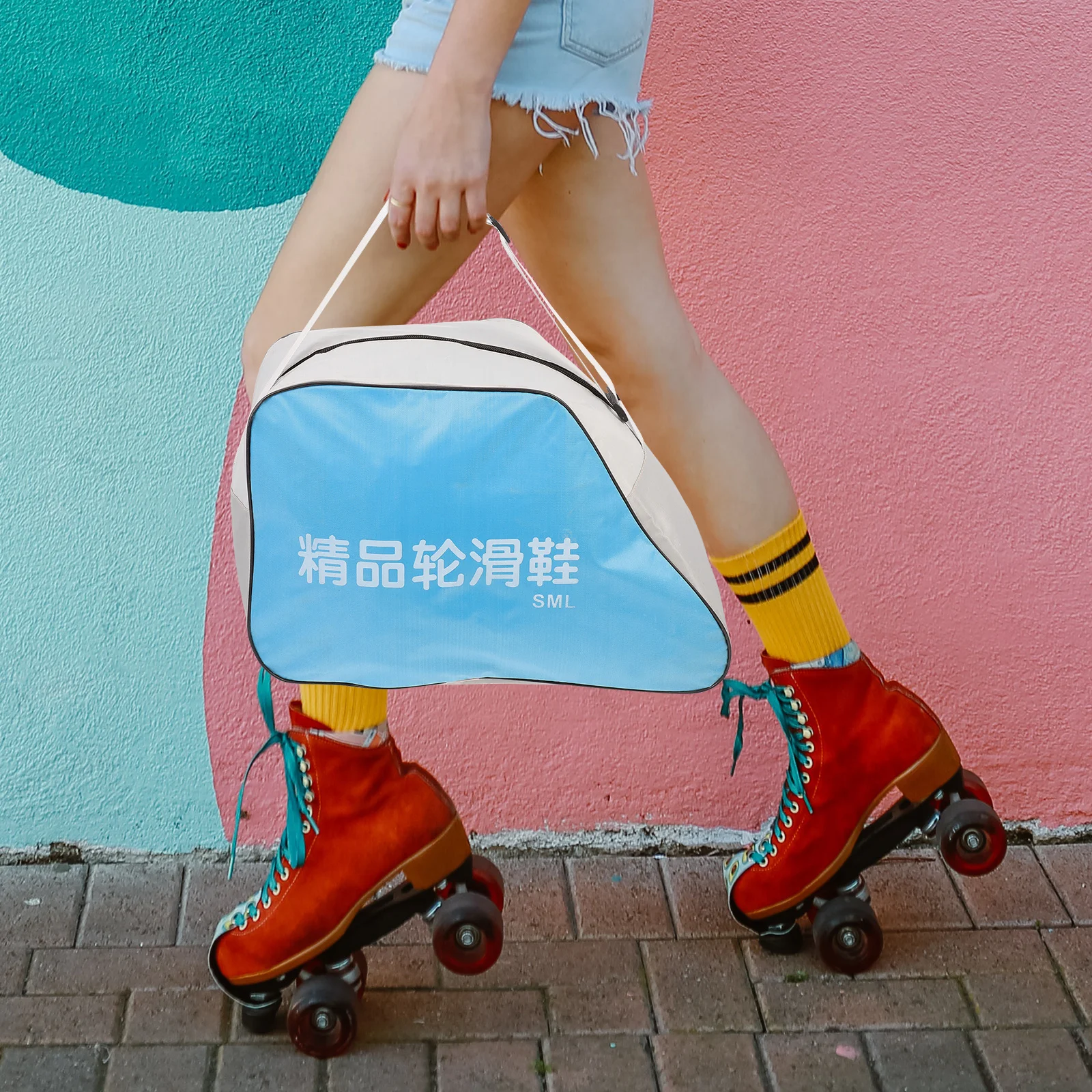 حقيبة تزلج من قماش أكسفورد حقيبة تزلج دوارة شديدة التحمل توريد تزلج طويل الأمد للتزلج على الجليد في الهواء الطلق مريحة #2